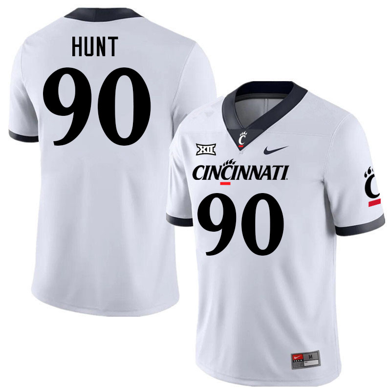 Cincinnati Bearcats #90 Jalen Hunt Big 12 Conference College Football Jerseys Stitched Sale-White